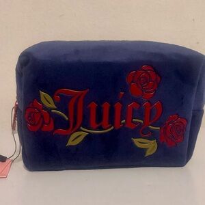 Juicy Couture Navy Bag with Red Floral Accents
